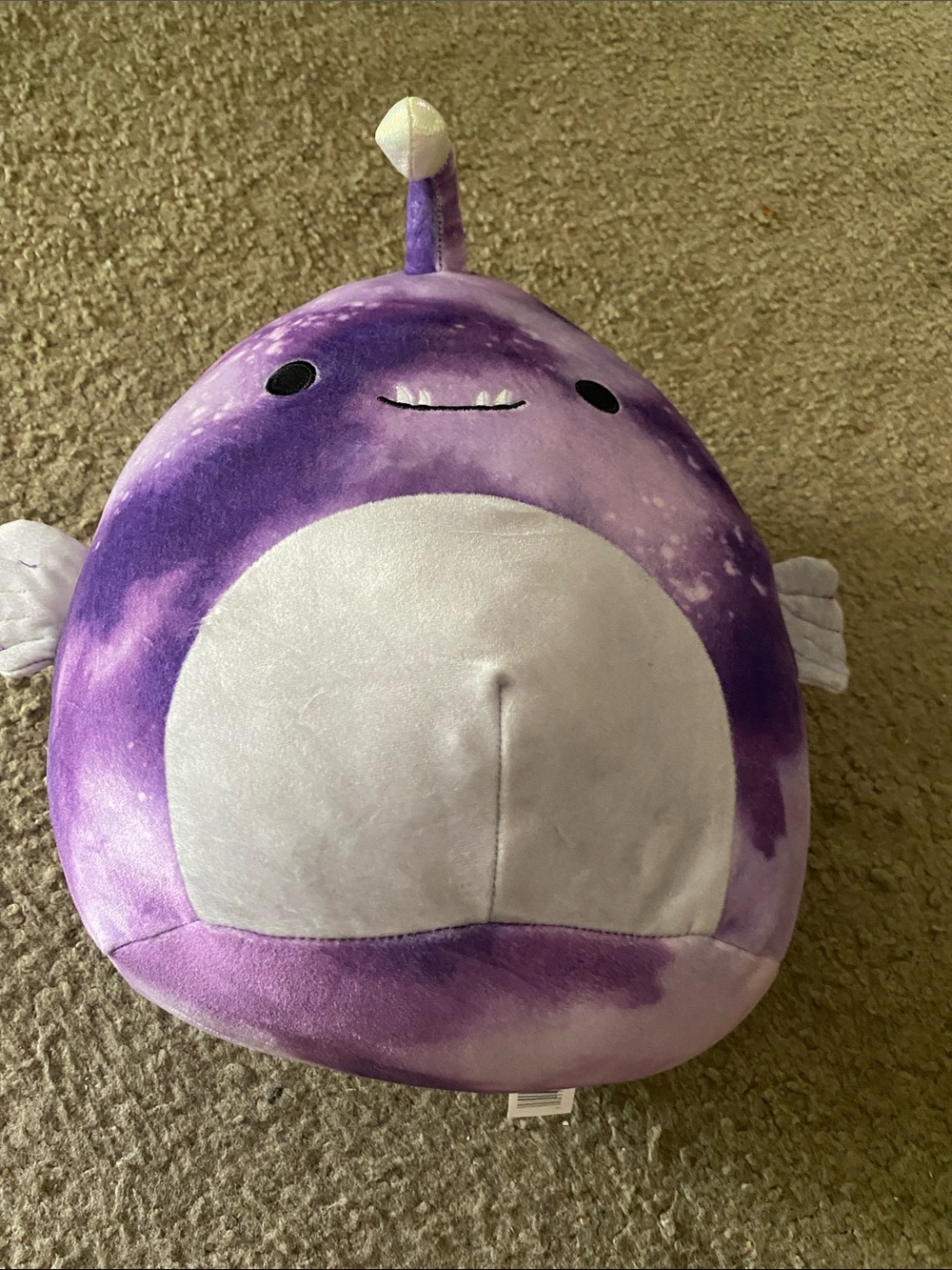 Squishmallows “Easton” Purple and White Narwhal Plush